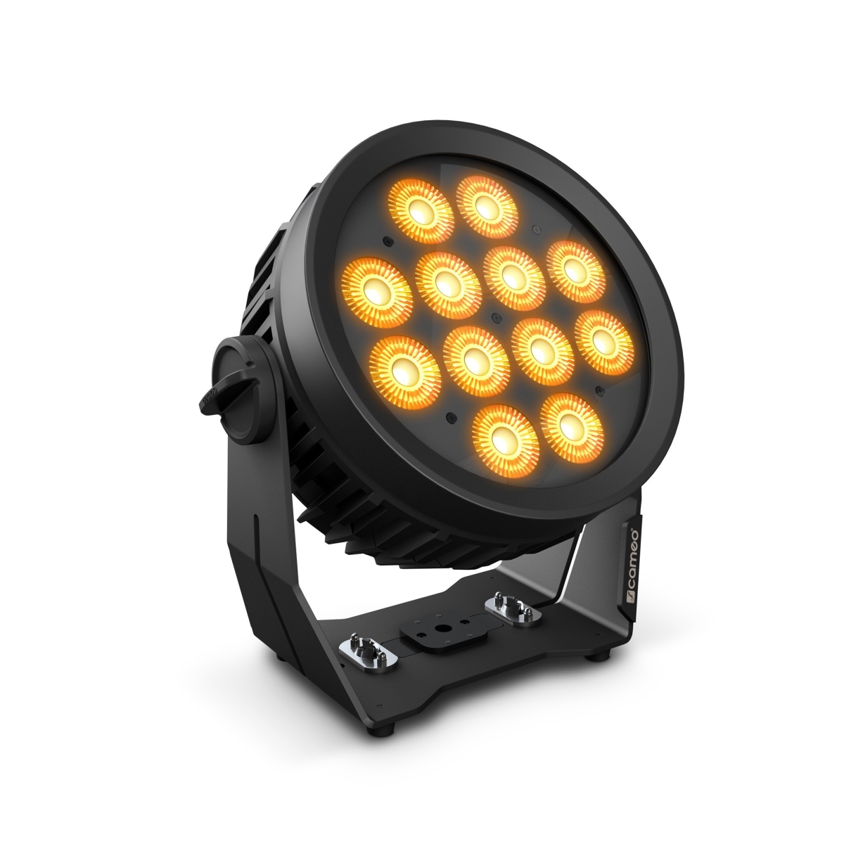 Cameo FLAT PRO 12 G2 - kültéri spotlámpa, 12x10 W RGBWA LED, fekete ház