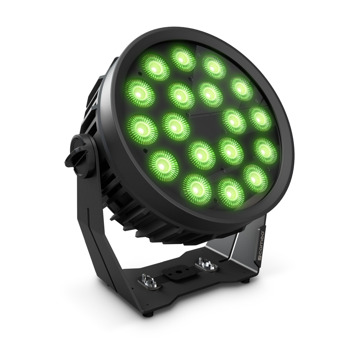 Cameo FLAT PRO 18 G2 - kültéri spotlámpa, 18x10 W RGBWA LED, fekete ház