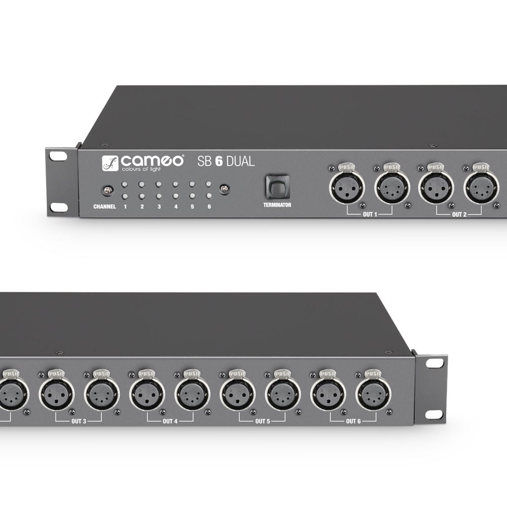 Cameo SB 6 DUAL - DMX szétosztó/erősítő 6 csatornás - 3. kép