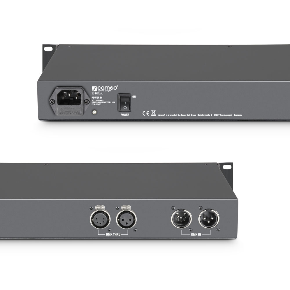 Cameo SB 6 DUAL - DMX szétosztó/erősítő 6 csatornás - 4. kép