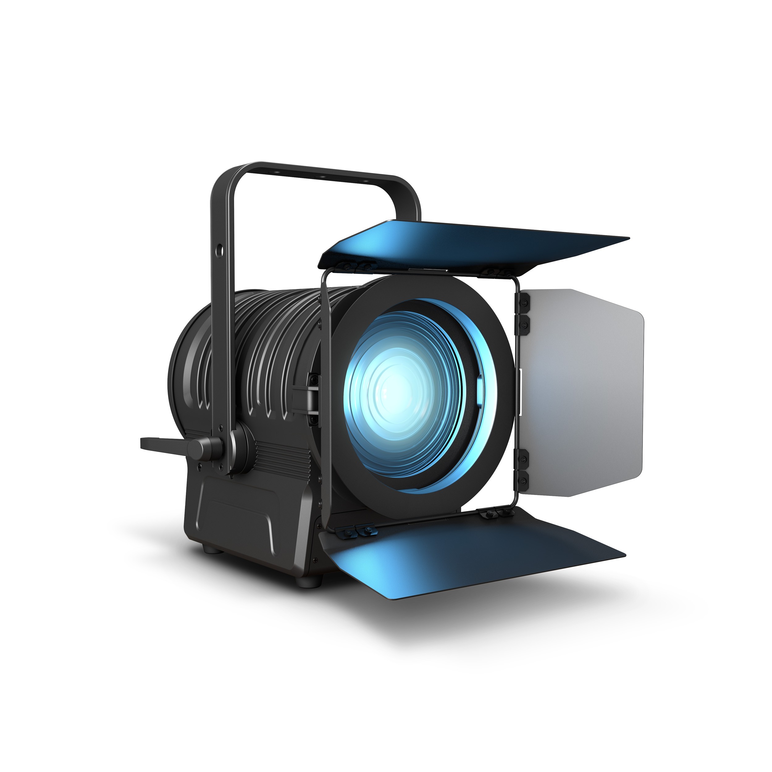 Cameo TS 200 FC - theatre spotlight Fresnel lencsével 200W 6 az 1-ben LED-del, zommal, black in housing