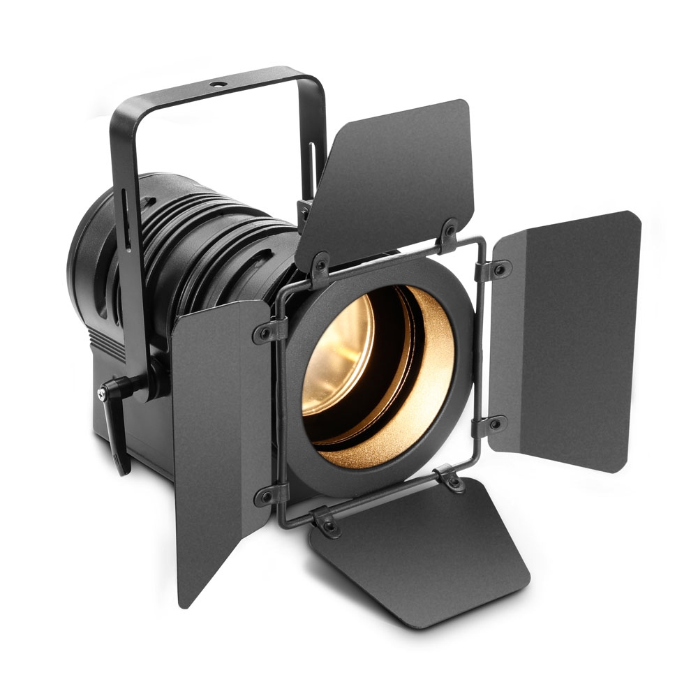 Cameo TS 40 WW - színházi spotlámpa PC lencsével 40 W-os melegfehér LED-del, kézi zoommal, fekete házban