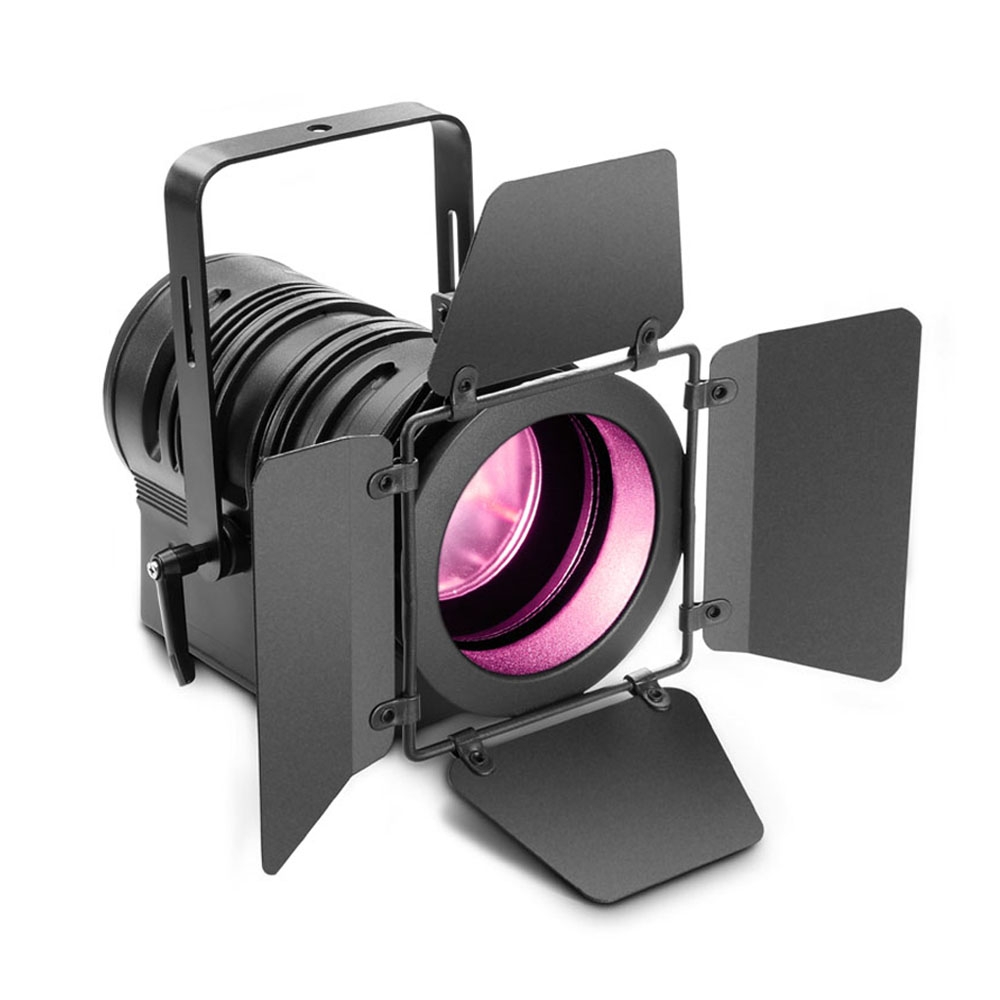Cameo TS 60 W RGBW - színházi spotlámpa PC lencsével 60 W-os RGBW LED-del, kézi zoommal, fekete házban