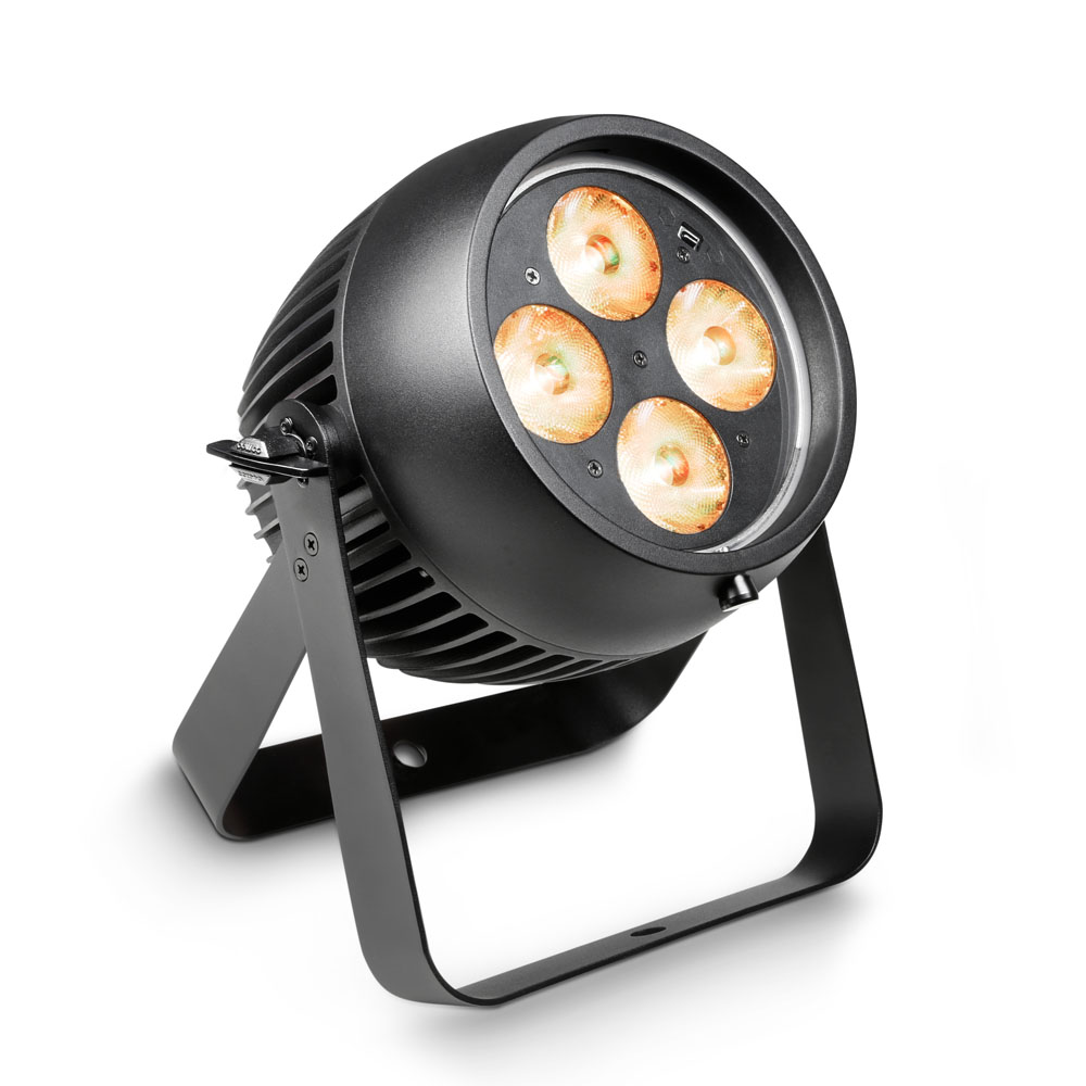 Cameo ZENIT® P 130 LSD - professzionális kültéri zoom lámpa, 4x32 W RGBW LED, fekete