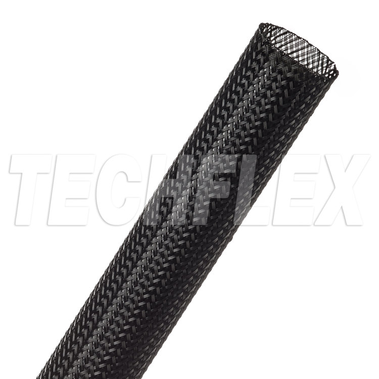 Techflex FL-PETCC34BLK - PET Clean Cut braided sleeving