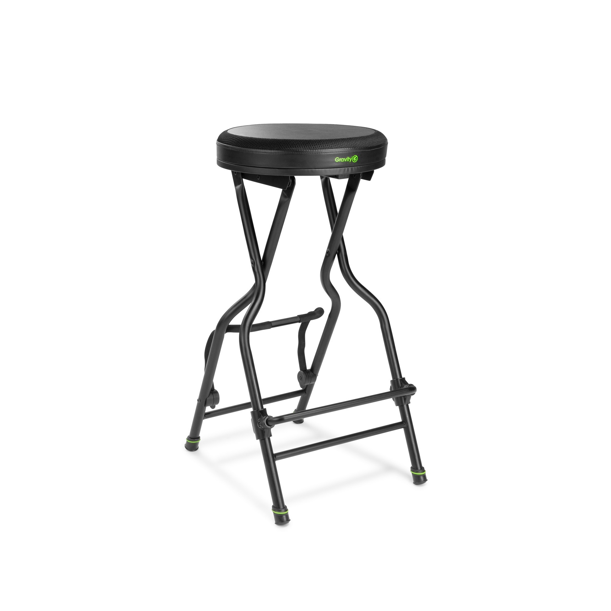 Gravity FG SEAT 1 - stage chair / bench gitárállvánnyal, lábtartóval, adjustable magassággal, folding, black