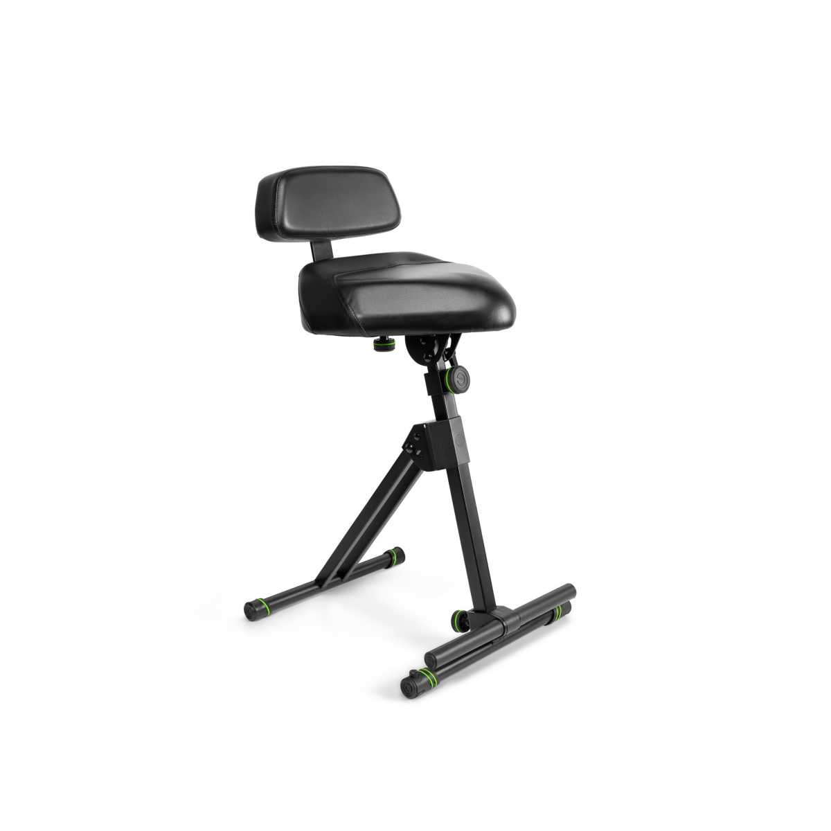 Gravity FM SEAT1 BR - stage chair / bench lábtartóval, háttámlával, adjustable magassággal, folding, black