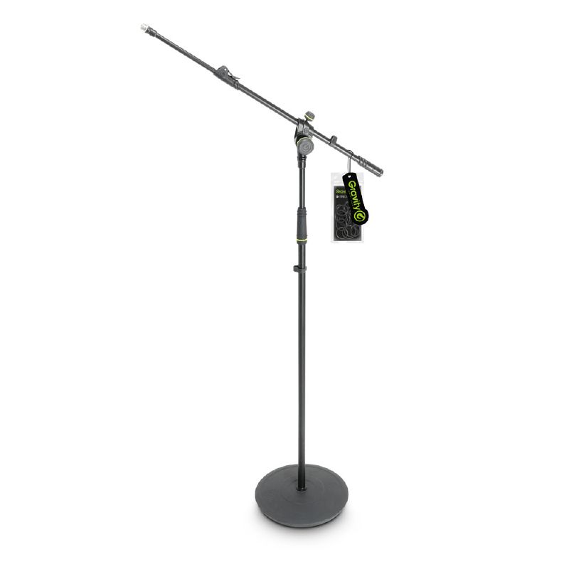 Gravity MS 2322 B - microphone stand, kör talppal, 2 ponton adjustable dual with boom arm, black