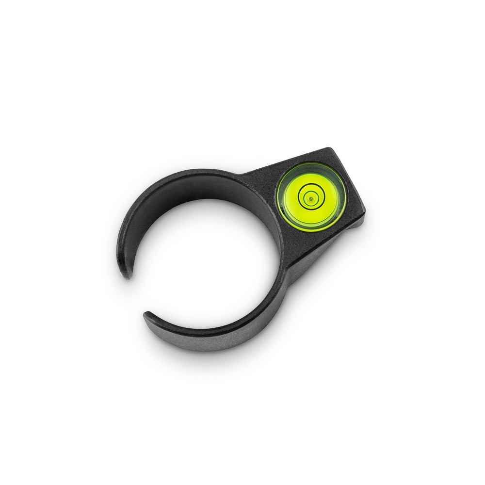 Gravity SA LC 35 B - vízmérték, clip-on vízszint mérő 34-45 mm diameter for stands, black