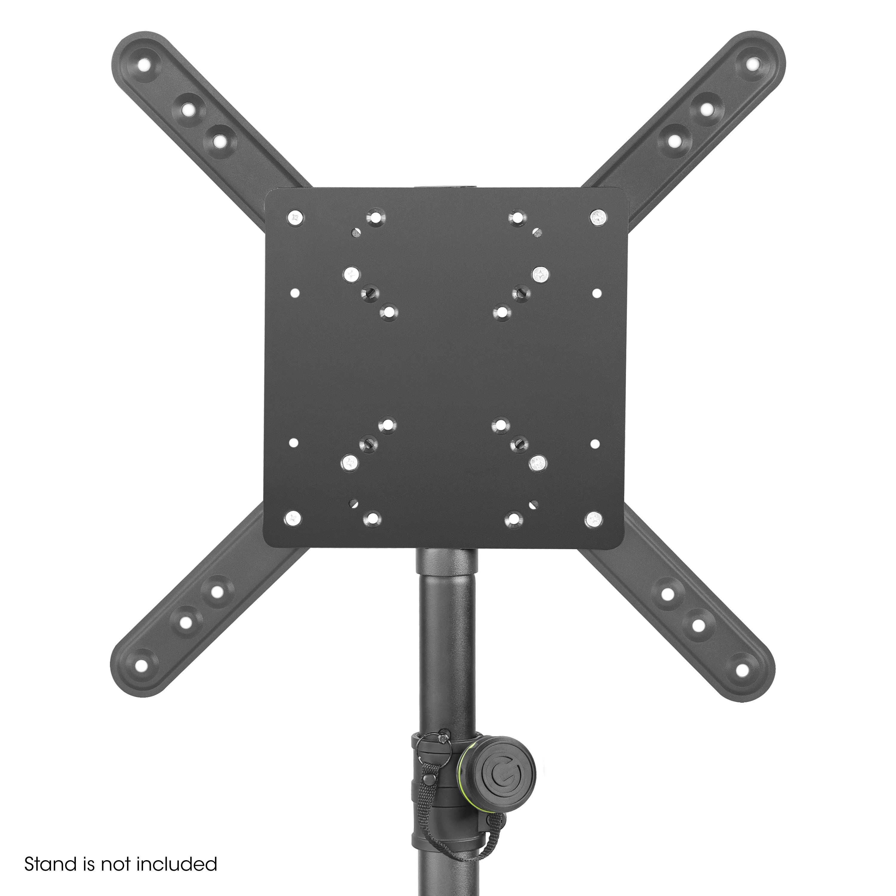 Gravity SA VESA 1 - speaker stand VESA adapter, 35 mm speaker mount rúdra mountable LCD TV monitor holder / bracket, szabványos VESA rögzítőpontokkal, black