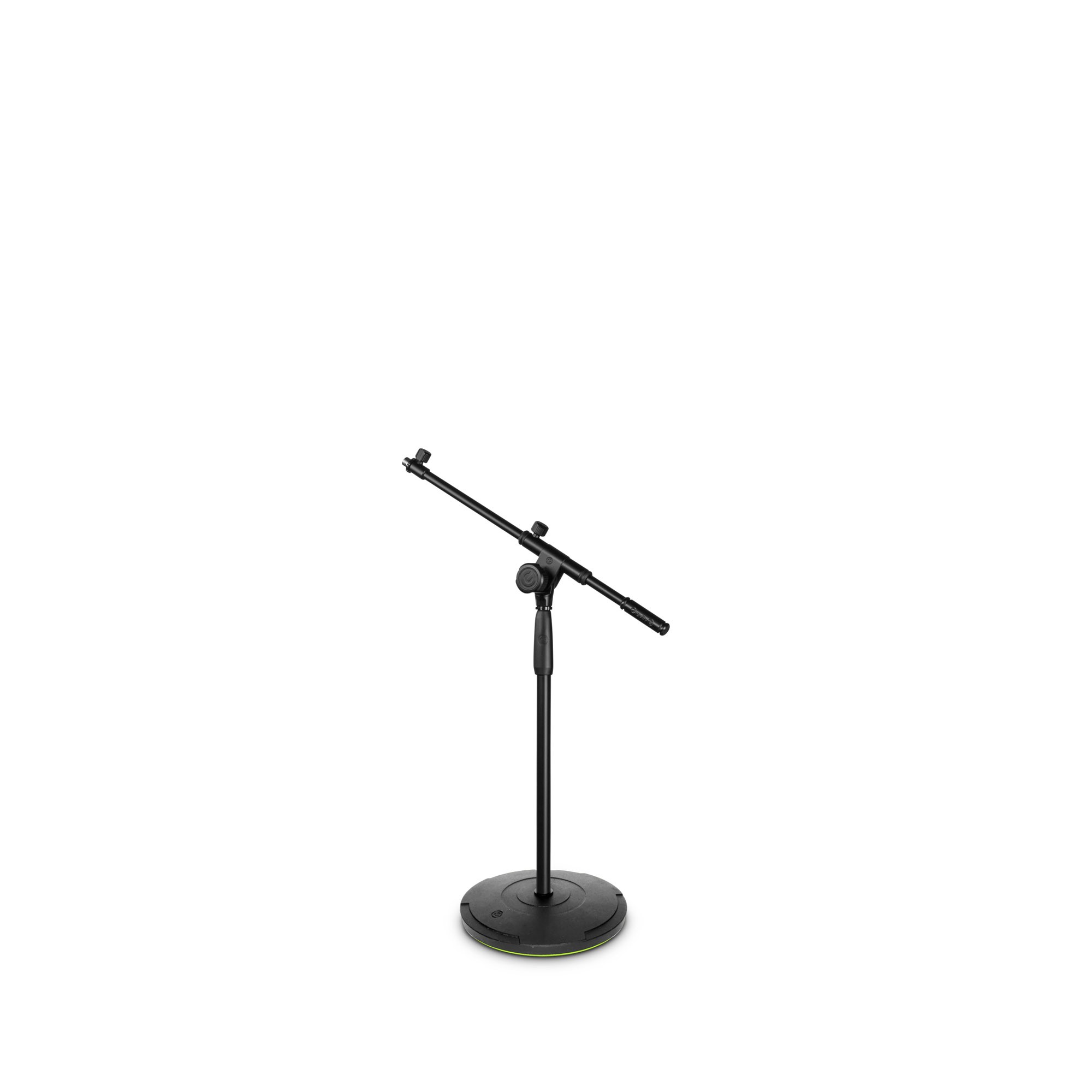 Gravity TMS 2222 - microphone stand "Touring series" – low, talpas, 2 ponton adjustable dual boom arm, black