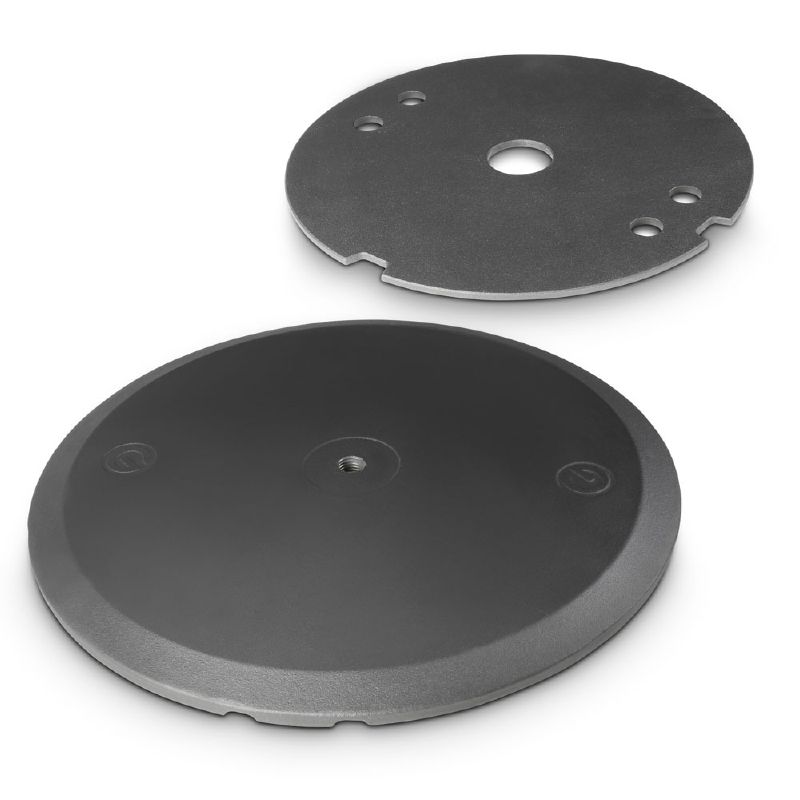Gravity WB 123 SET 1 B - speaker stand base kit, cast iron base (450 mm) + súlytárcsa, (350 mm), M20 menet, 14 kg, black
