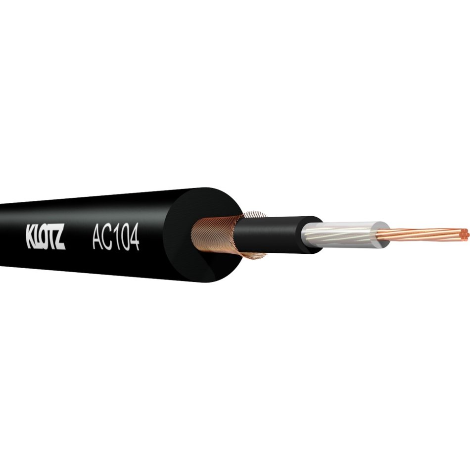 Klotz AC104SW.100 - pedal- and signal cable, 115 pF/m, black, 100 m