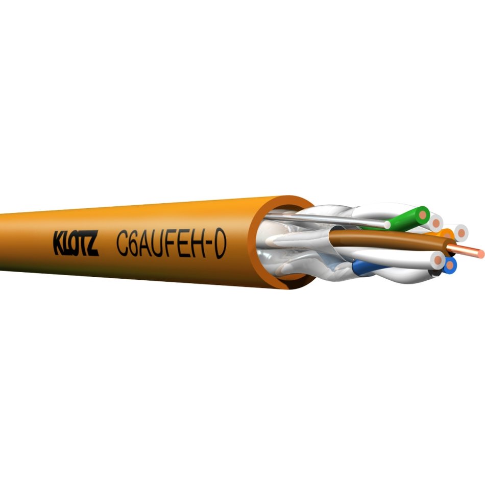 Klotz C6AUFEH-D.100 - CAT6A installációs U/FTP kábel, 100 m
