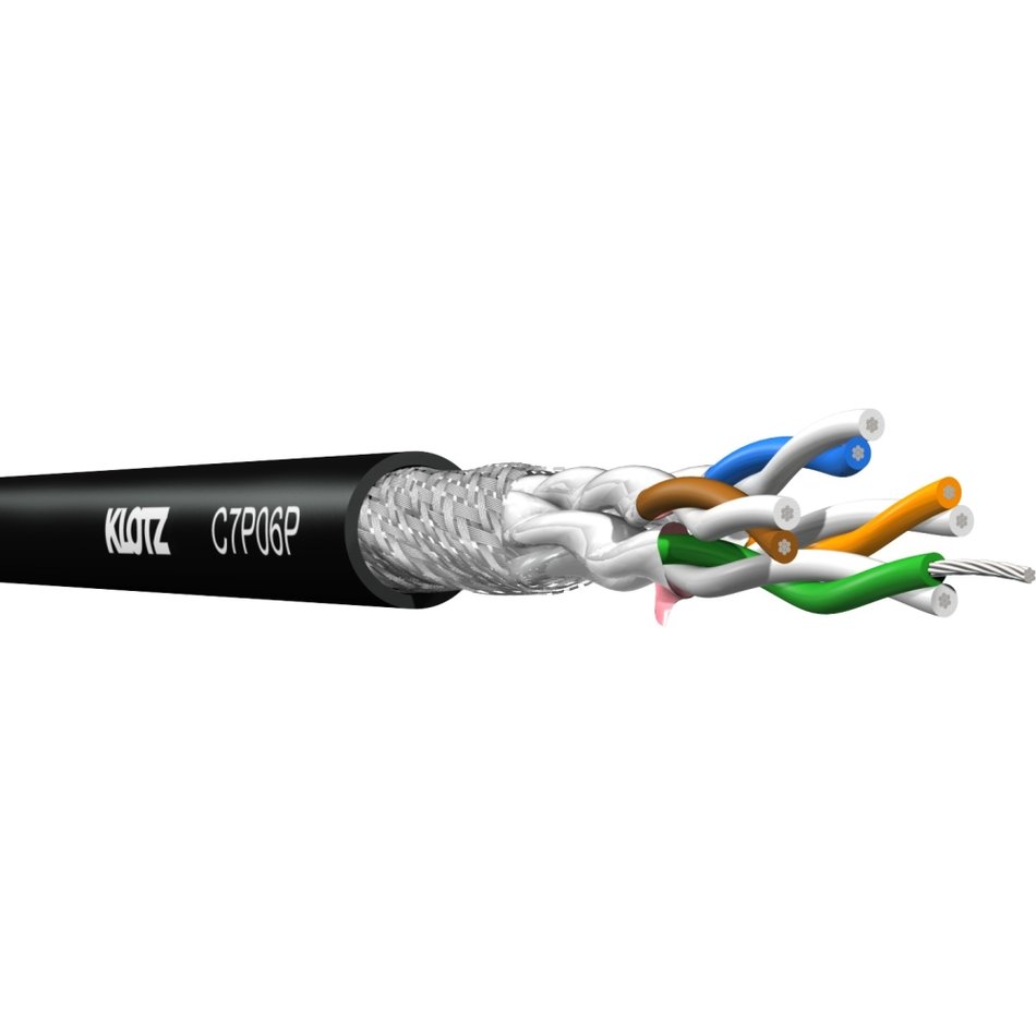 Klotz C7P06P.500 - CAT7 patch S/FTP cable, PUR, 500 m
