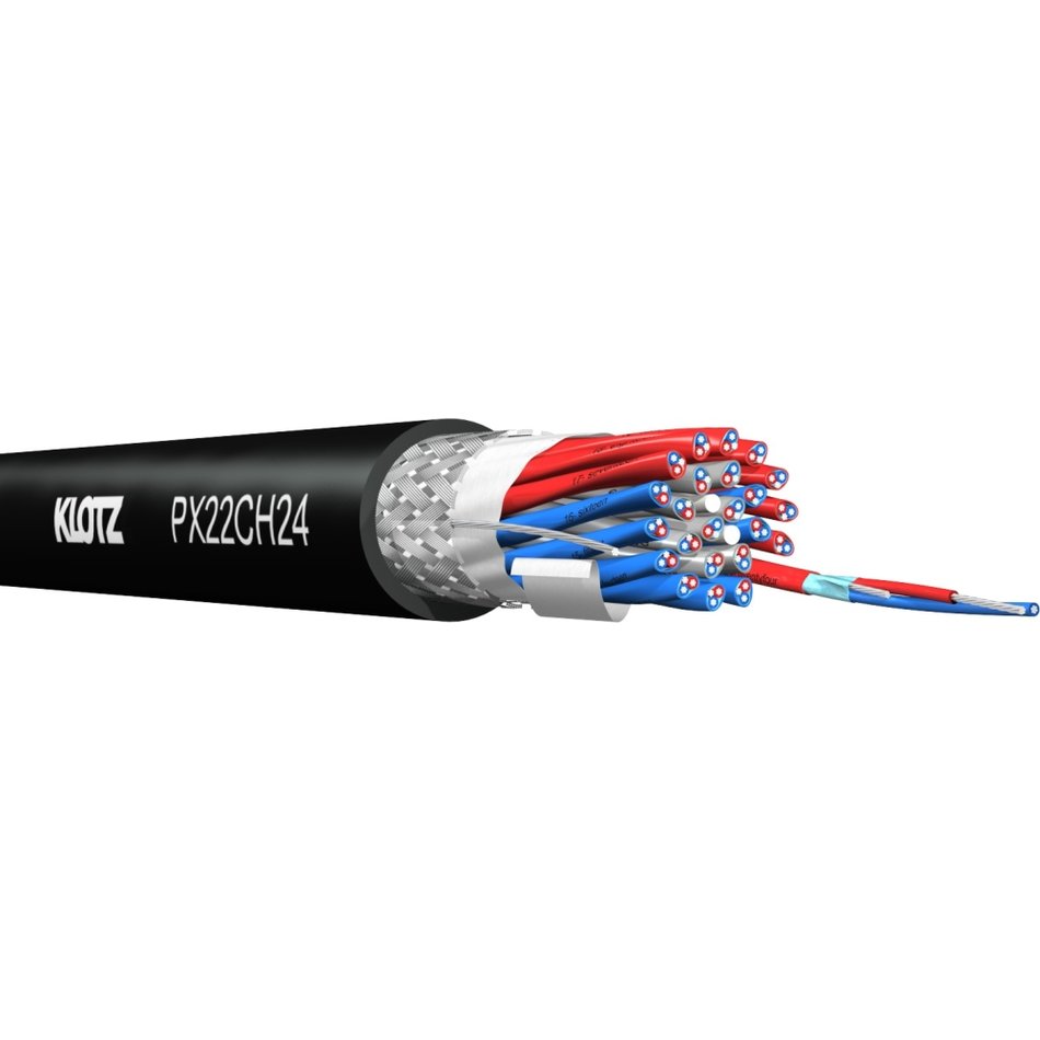 Klotz PX22CH04.300 - PolyFIX 4x2x0,22 mm kis diameter installation, flame-retardant multicore cable, 300 m