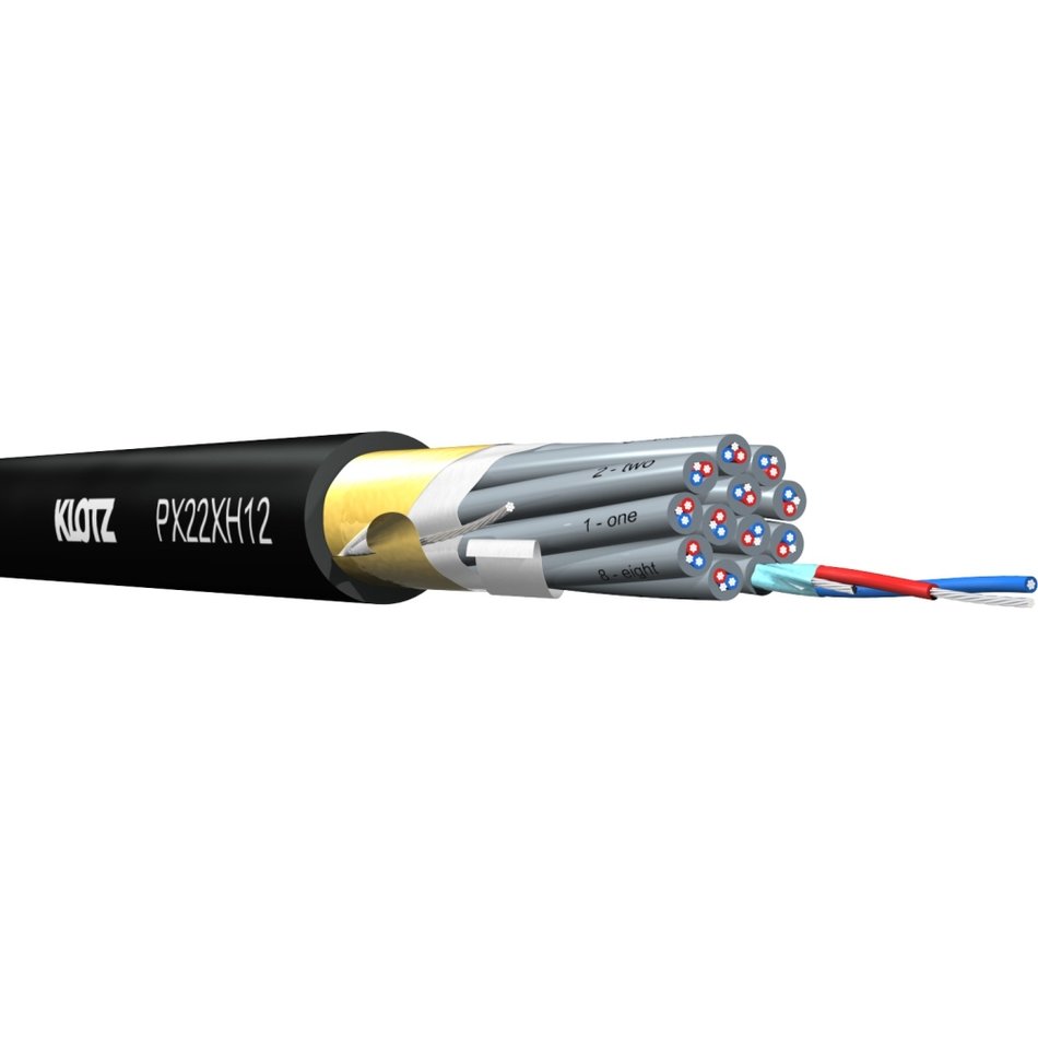 Klotz PX22XH16.200 - PolyFIX 16x2x0,22 mm installation, flame-retardant multicore cable, 200 m