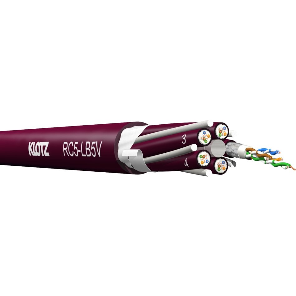 Klotz RC5-LB5V.100 - RamCAT-Flex - shielded, S/UTP mobile multicore cable, 100 m