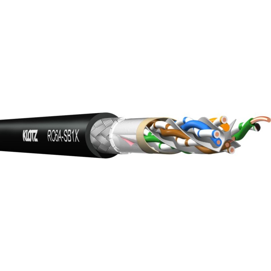 Klotz RC6A-SB1X.500 - RamCAT6A -SF/UTP kis veszteségú mobile cable, 500 m