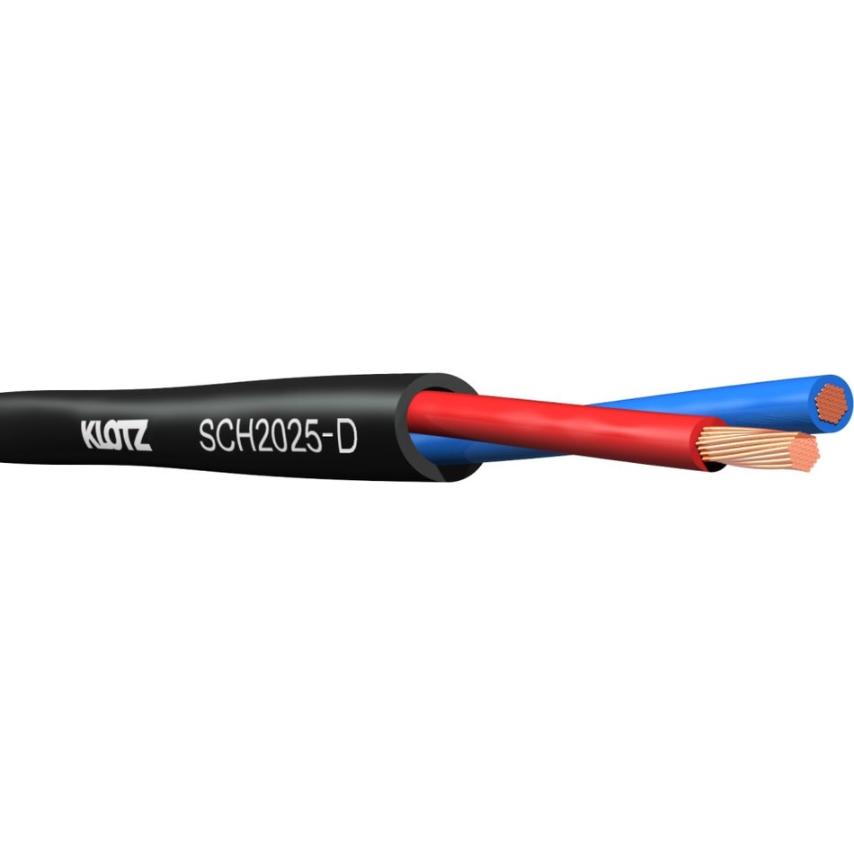 Klotz SCH2025-D.500 - twinax installation flame-retardant speaker cable, 2x2,5 mm, 500 m