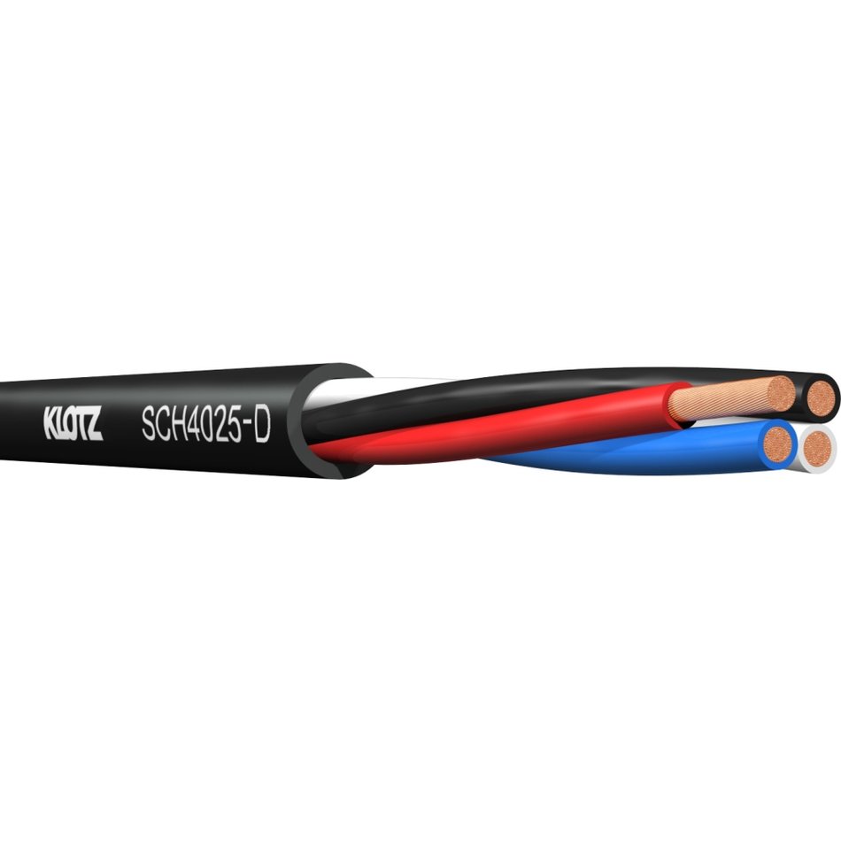Klotz SCH4025-D.300 - multicore installation flame-retardant speaker cable, 4x2,5 mm, 300 m