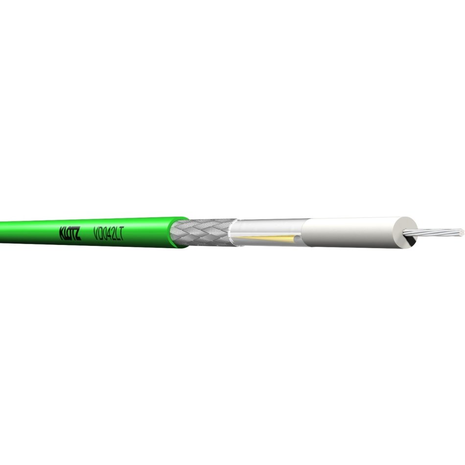 Klotz VD042LT.100 - V05L20 analog / digital coaxial video cable, UHD/12GSDI/0.5L/2.0AF, 100 m