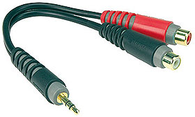 Klotz AYS-4 - Y adapter kábel, JACK-RCA, 0,2 m