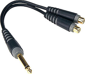 Klotz AYU-4 - Y adapter cable, JACK-RCA, 0,2 m