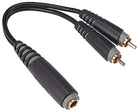Klotz AYU-6 - Y adapter cable, JACK-RCA, 0,2 m