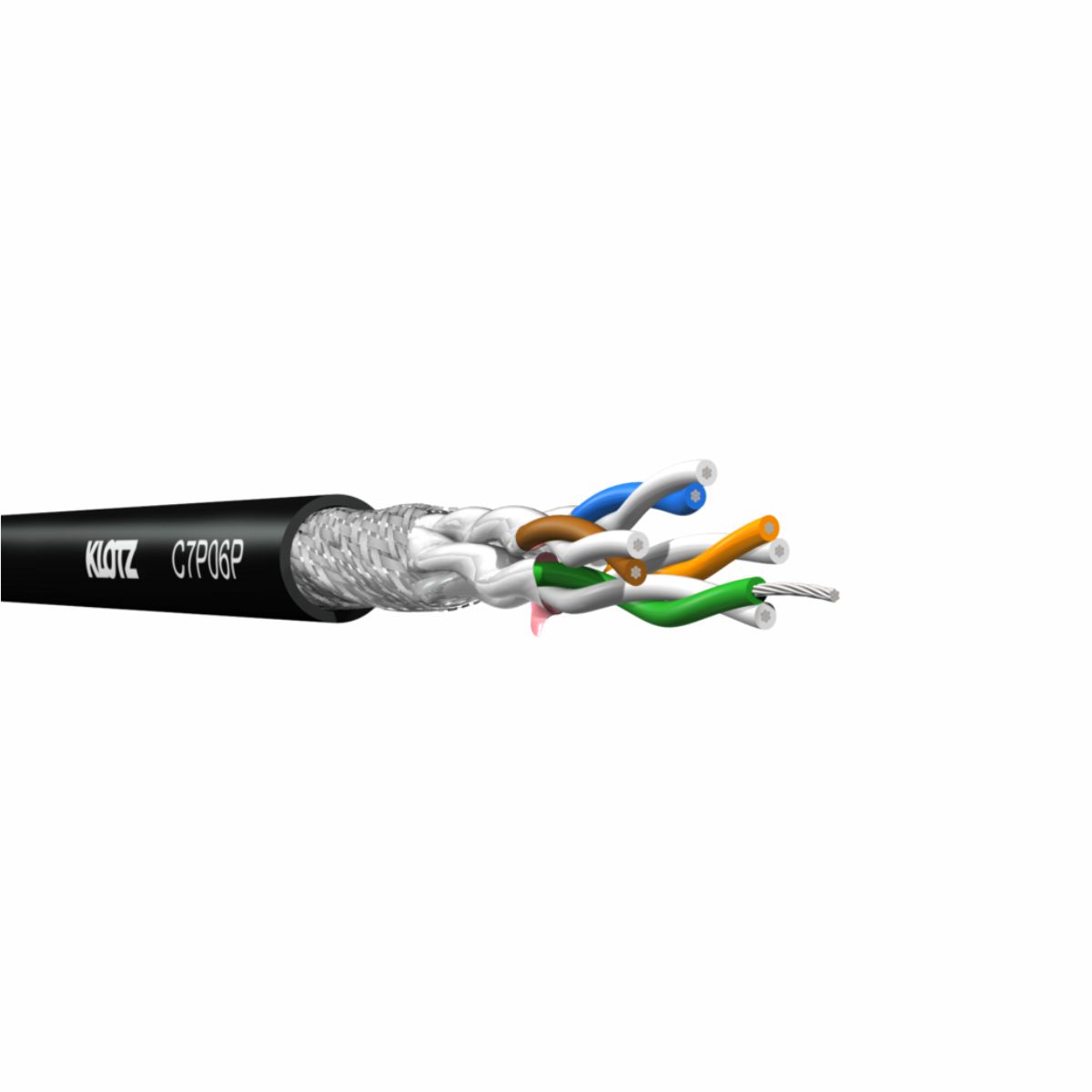 Klotz C7PLRP.500 - CAT7 (S/FTP) Flex LongRun network / power cable, 500 m coil