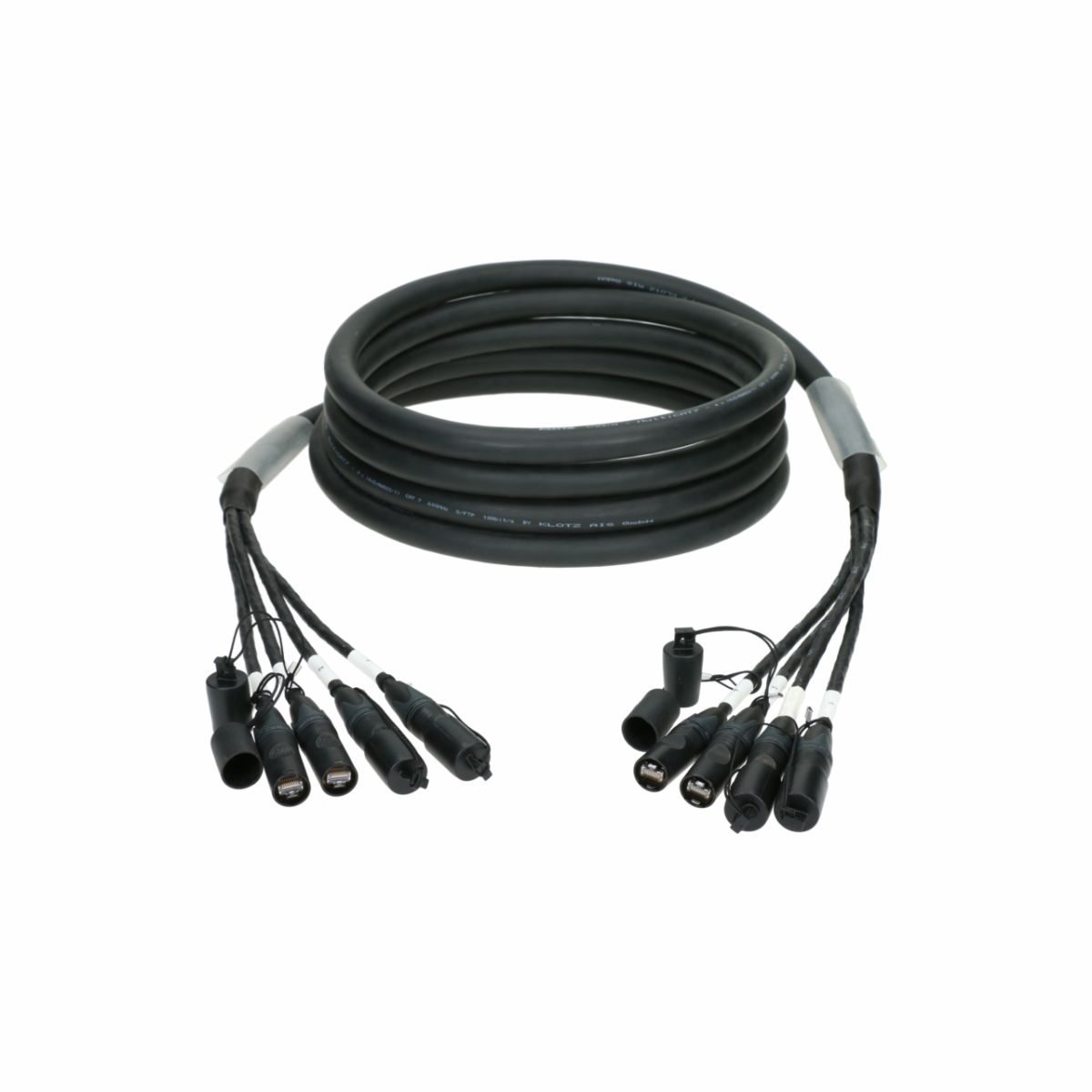 Klotz CP74EE1Y080 - MultiCat 4 x CAT7 (S/FTP) Flex LongRun network / power cable, etherCON connector, 80 m