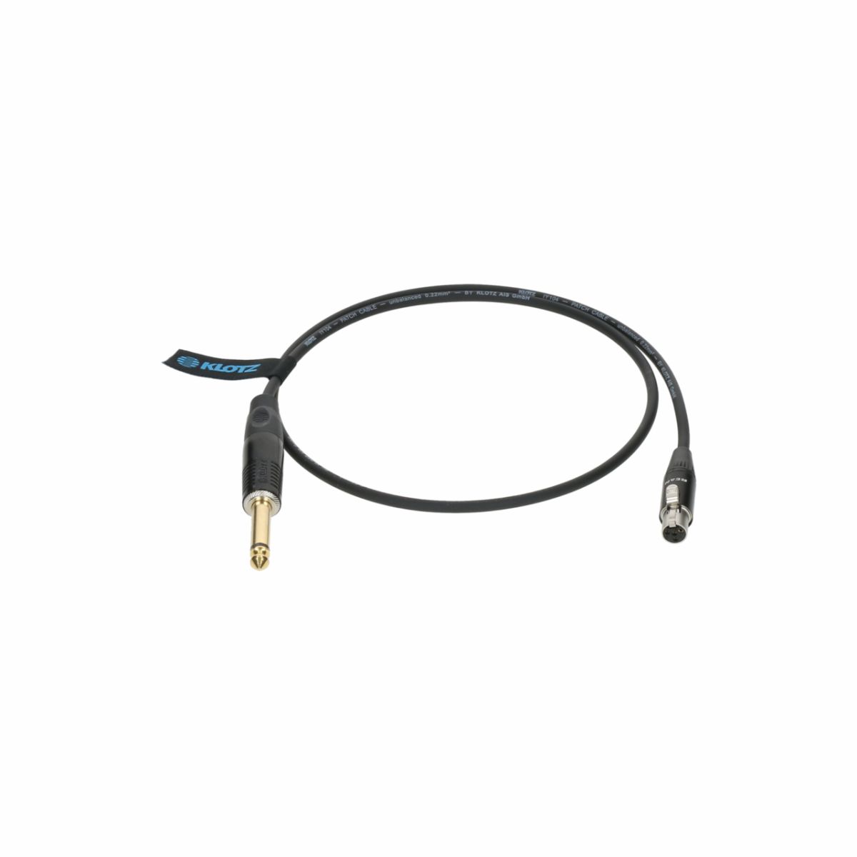 Klotz KSH-302P - premium instrument cable a Shure bodypack adókhoz, mini XLR 4p - mono 6,35 jack, gold-plated