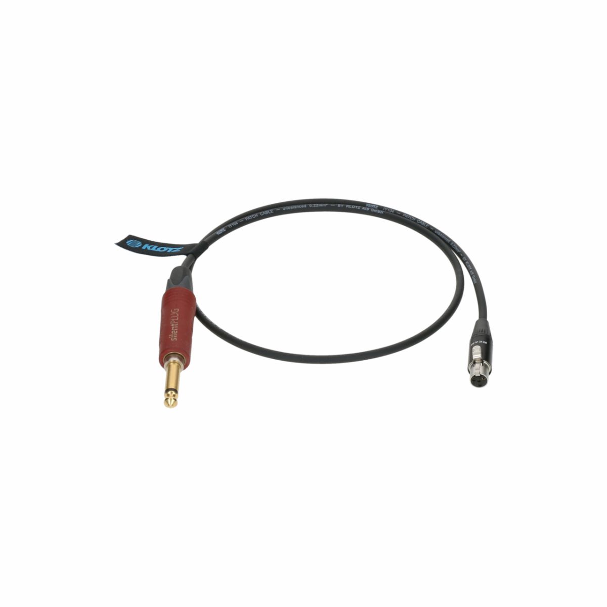 Klotz KSH-302PSP - premium instrument cable a Shure bodypack adókhoz, mini XLR 4p - mono 6,35 SILENT jack, gold-plated