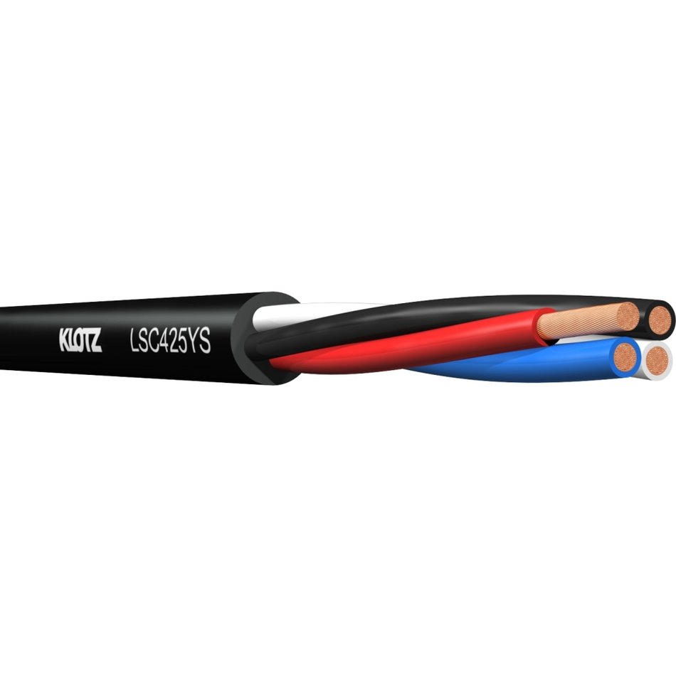 Klotz LSC425YS - multicore speaker cable, 4x2,5 mm, PVC, custom length per metre