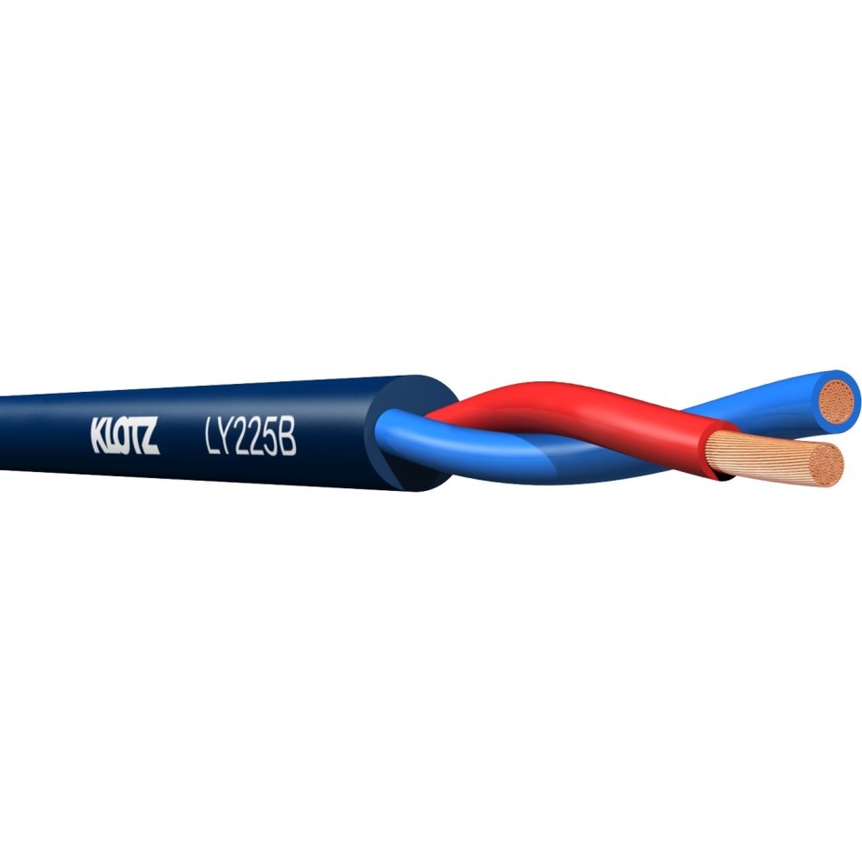 Klotz LY225B - twinax hangfalkábel, 2x2,5 mm, PVC, kék, a gyári kiszereléstől eltérő hosszban