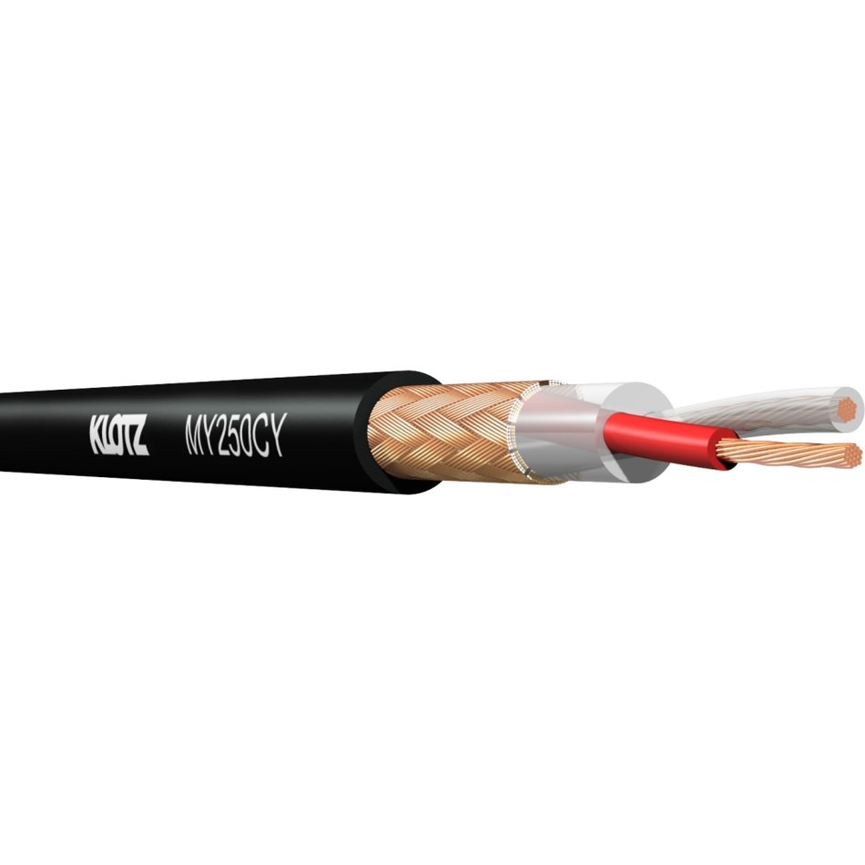 Klotz MY250CY - professzionális mikrofonkábel, 2x0,5 mm, PVC, a gyári kiszereléstől eltérő hosszban