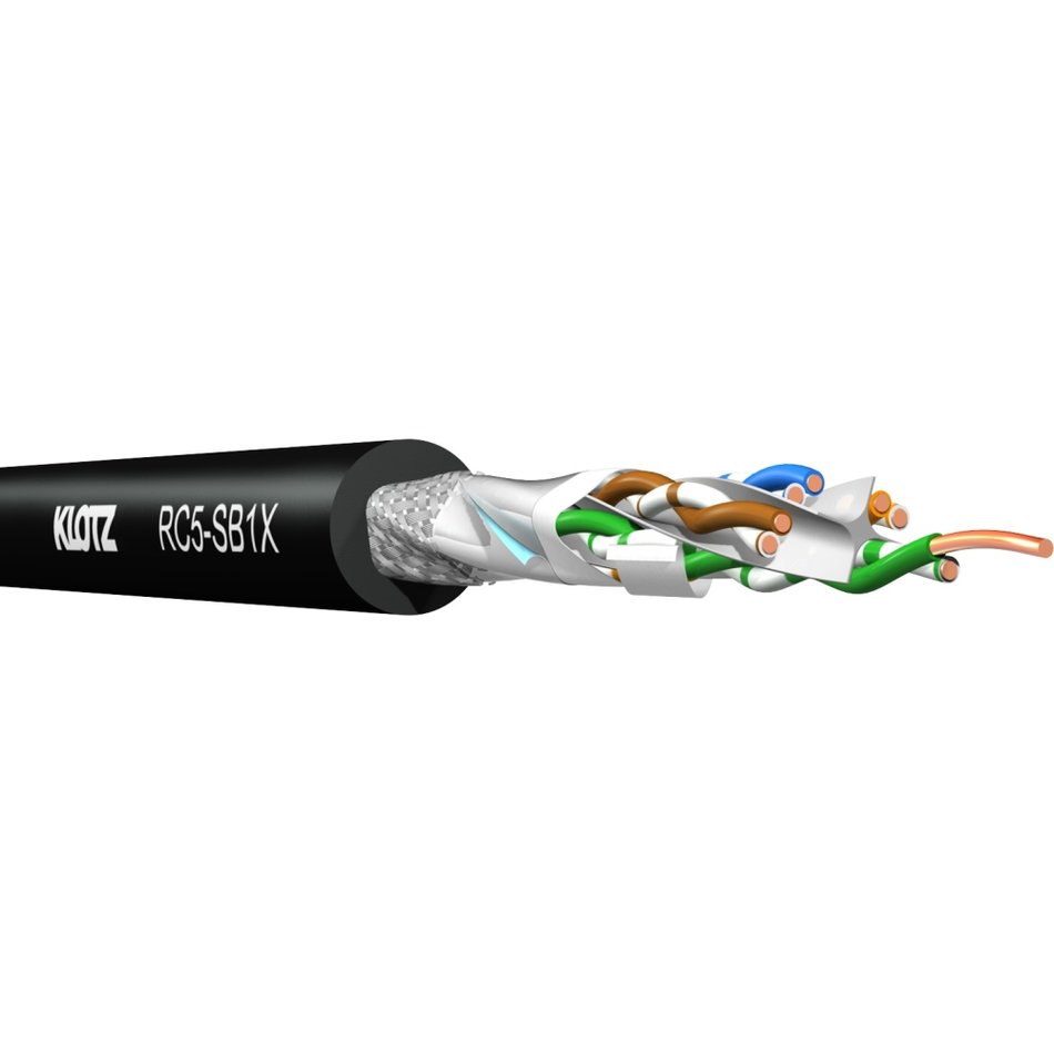 Klotz RC5-SB1X - RamCAT-Solid - CAT 5e-SF/UTP dual árnyékolású mobile cable, custom length per metre
