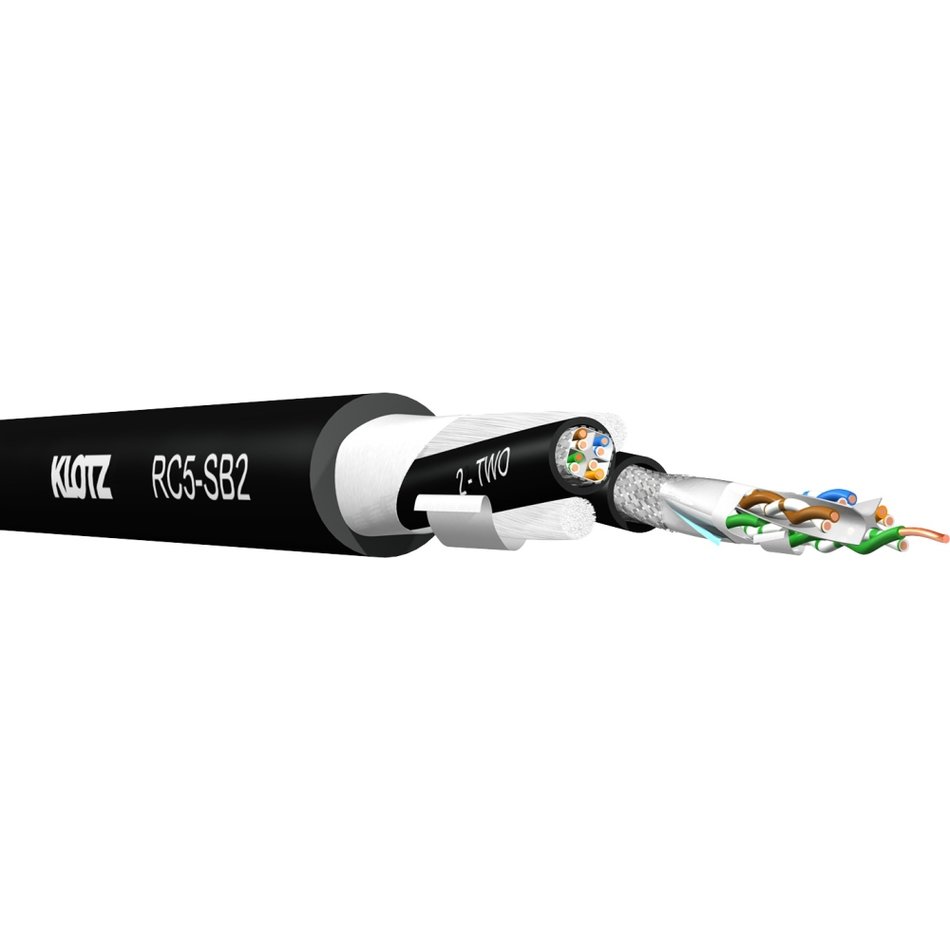Klotz RC5-SB2 - RamCAT - 2xCAT 5e dual árnyékolású SF/UTP mobile cable, custom length per metre
