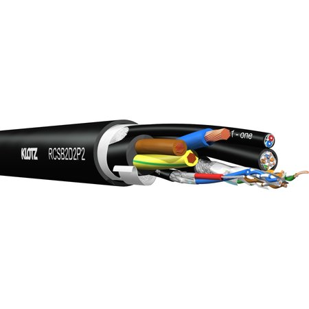 Klotz RCSB2D2P2 - RamCAT hybrid - 2xCAT5 + 2 x digitális audió + táp (3x2,5 mm) mobil rendszerkábel