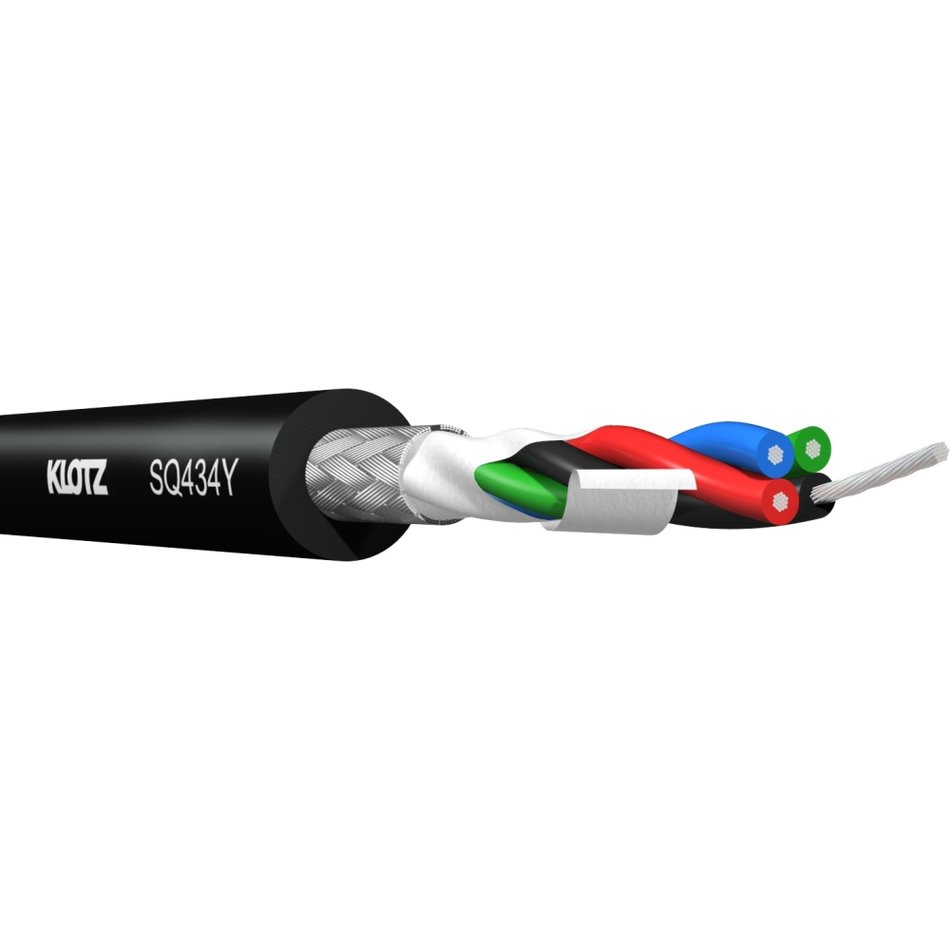 Klotz SQ434Y - SQ434Y Star Quad patch-, and microphone cable, custom length per metre
