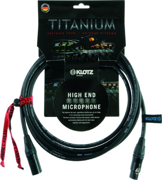 Klotz TI-M0300 - Titánium StarQuad mikrofonkábel, 3 m