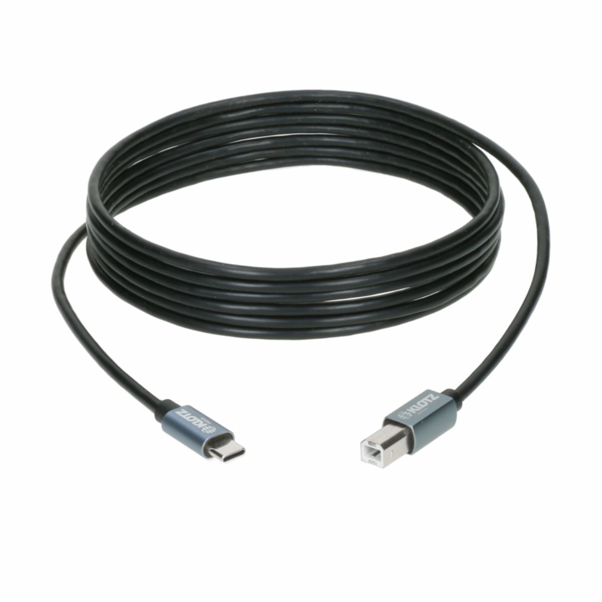 Klotz USB-CB-5.0 - USB 2.0 nagysebességű cable, USB-C/USB-B with connectors, 5 m