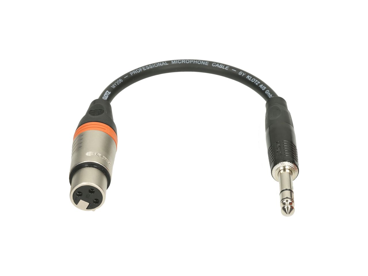 Klotz XLR-FP6.3 - JACK-XLR cable, 0,2 m
