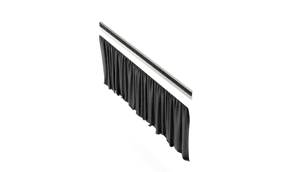 König & Meyer 11995 - karmesteri pódium takaró függöny 40 cm magas, strapabíró poliészterből, tépőzárral, fekete