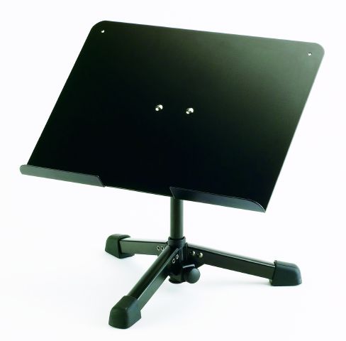 König & Meyer 12140 - music stand, desktop háromlábú állvánnyal, kottához, könyvhöz, laptophoz, black