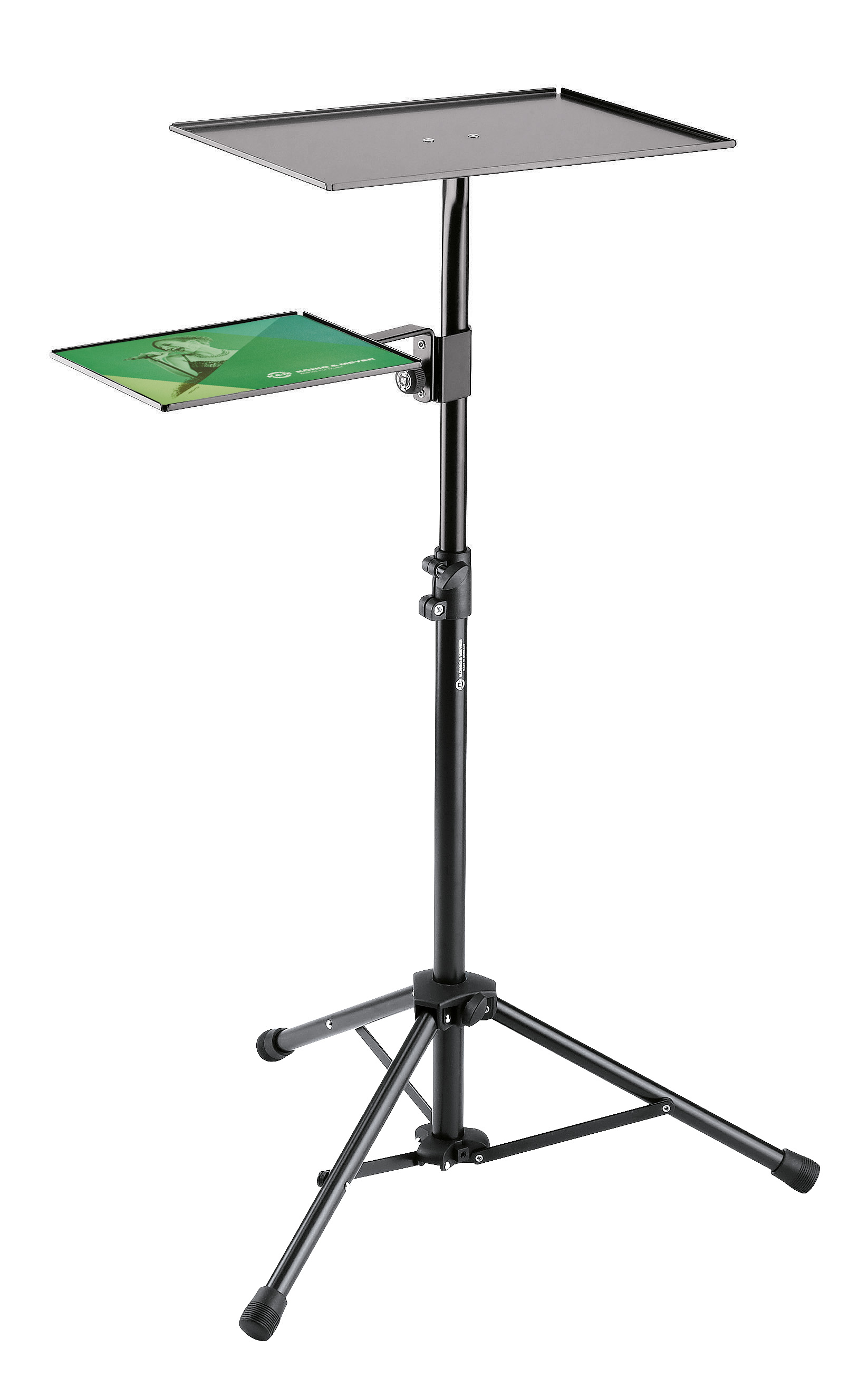 König & Meyer 12150 - laptop stand folding, stable, separate egér paddal, black