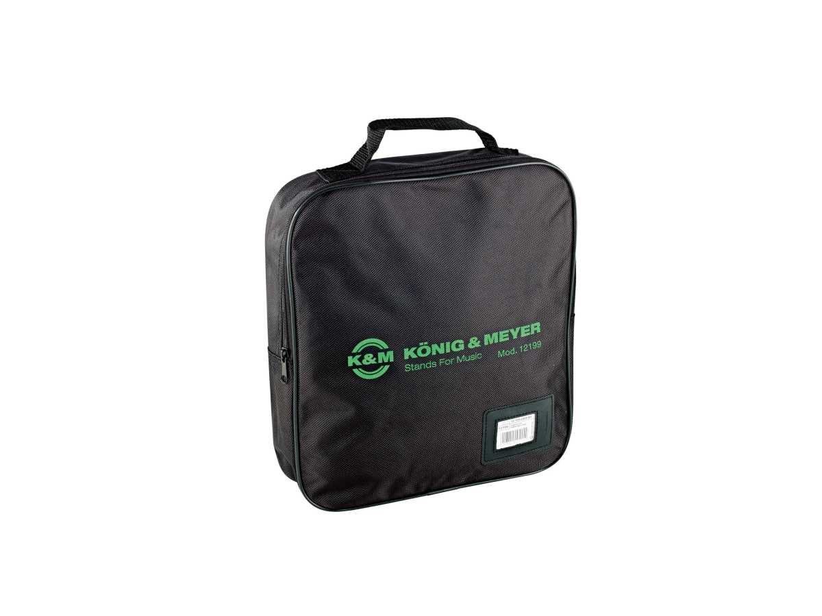 König & Meyer 12199 - szállítótáska a 12190 laptop állványhoz, vízálló textil, fekete