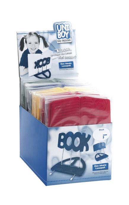 König & Meyer 12450 - Uni-Boy Classic irattartó desktop, universal, 22-piece pack, blue, red, yellow, green
