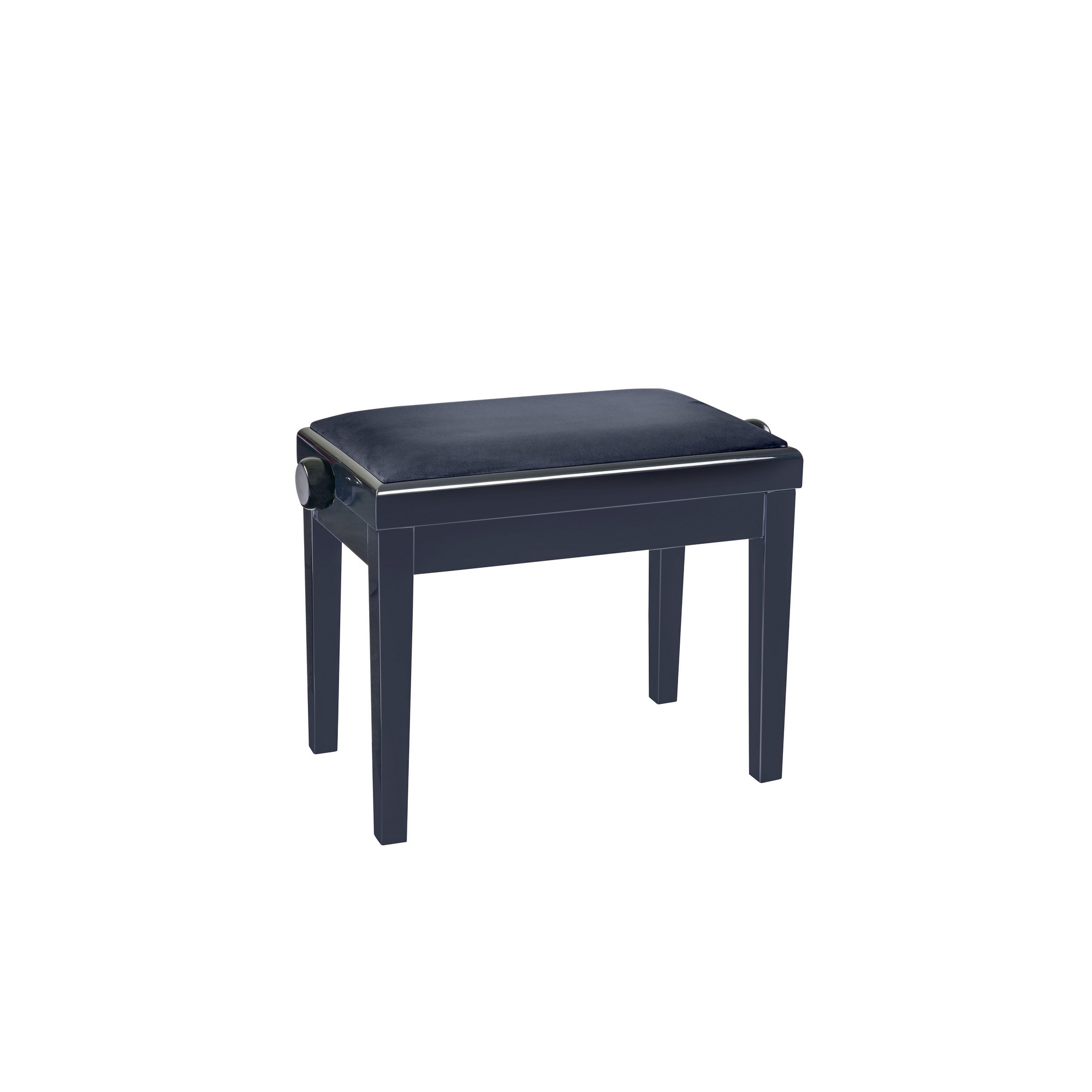 König & Meyer 13975 - piano bench magasfényű black lacquered, black bársony upholstered