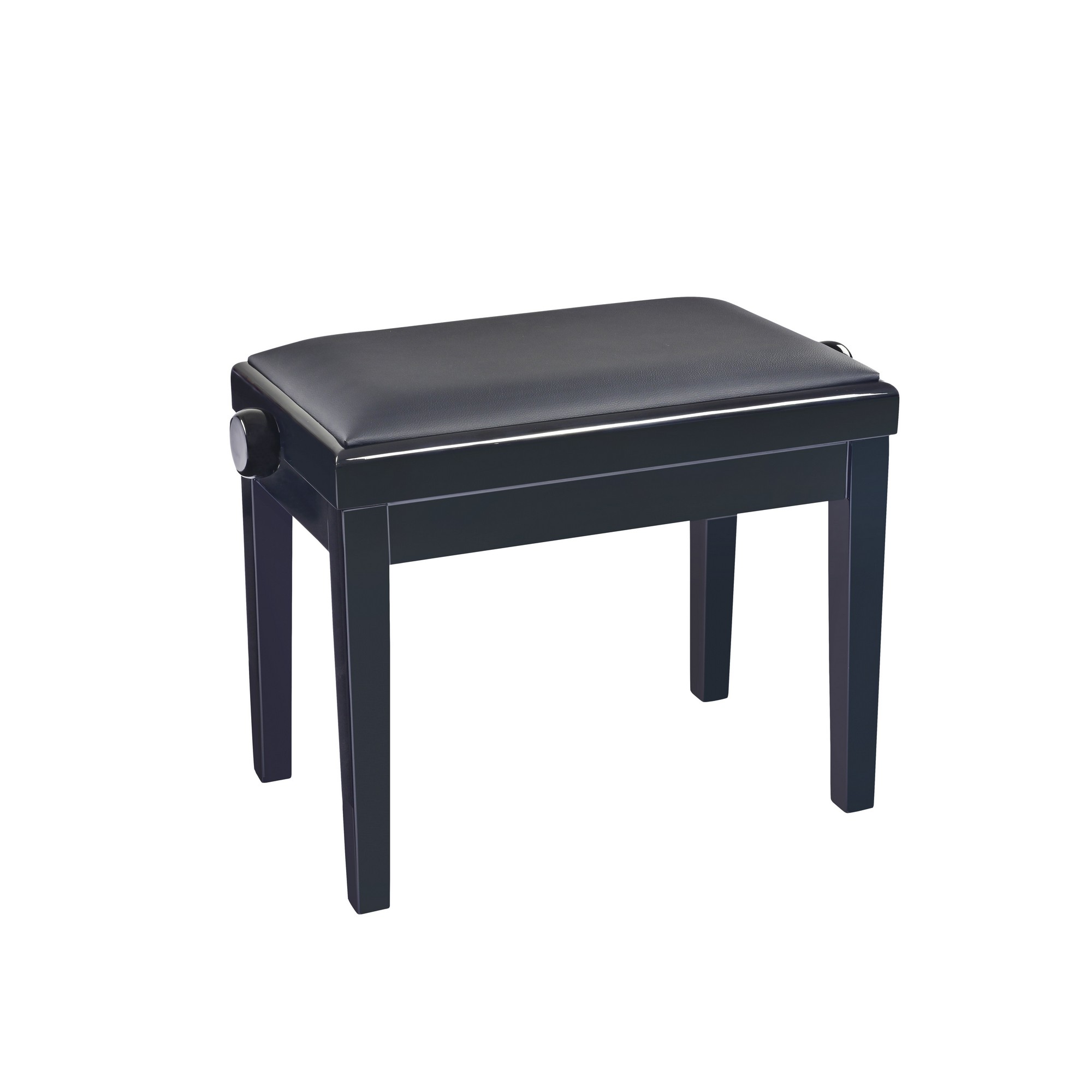 König & Meyer 13976 - piano bench magasfényű black lacquered, black synthetic leather upholstered